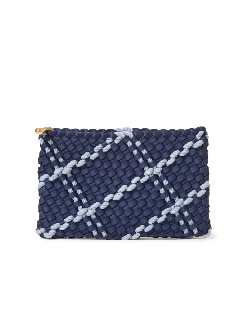 NWT Cartolina x NAGHEDI Salina Rope Pouch in Navy/Light Blue